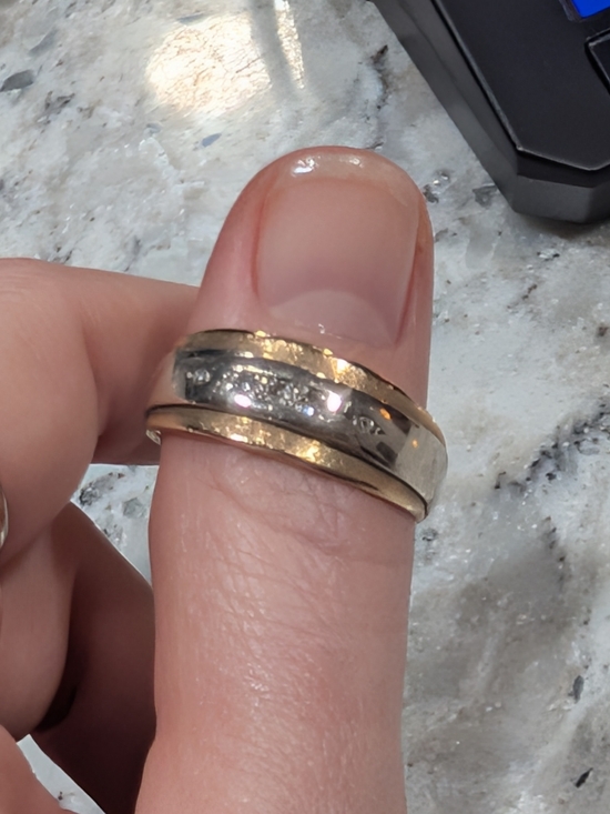 Other - 14k Gold Men's Band Ring Diamonds Sz 9.5+